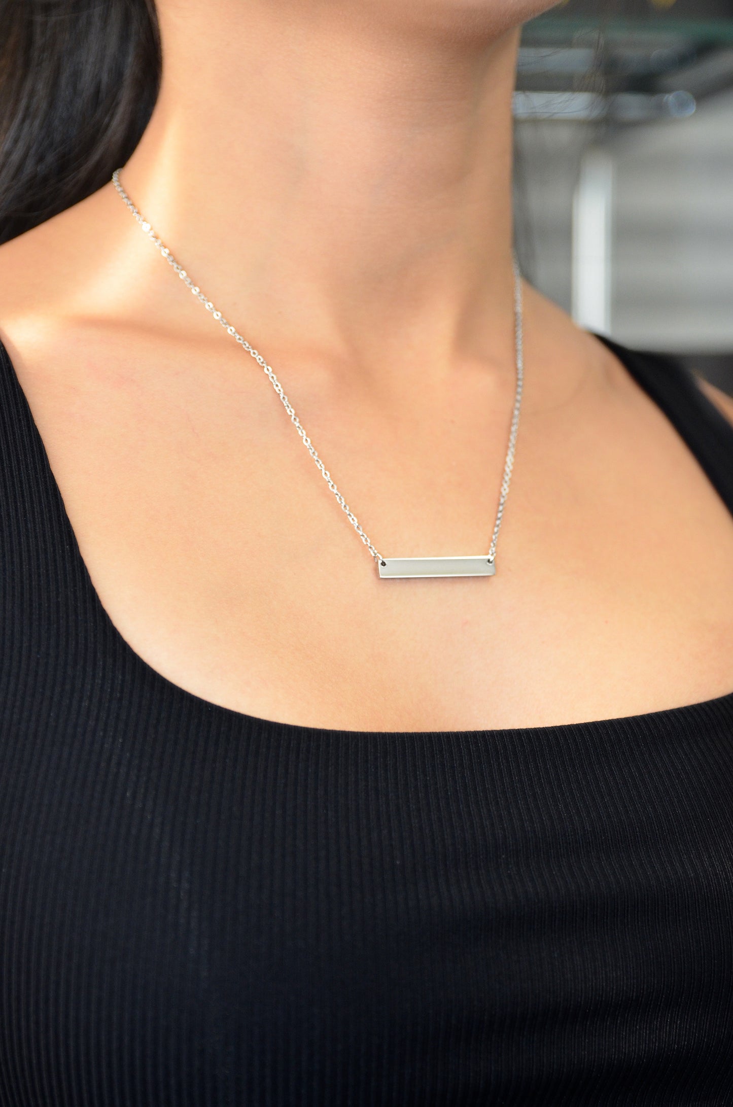 Custom Bar Necklace-Text