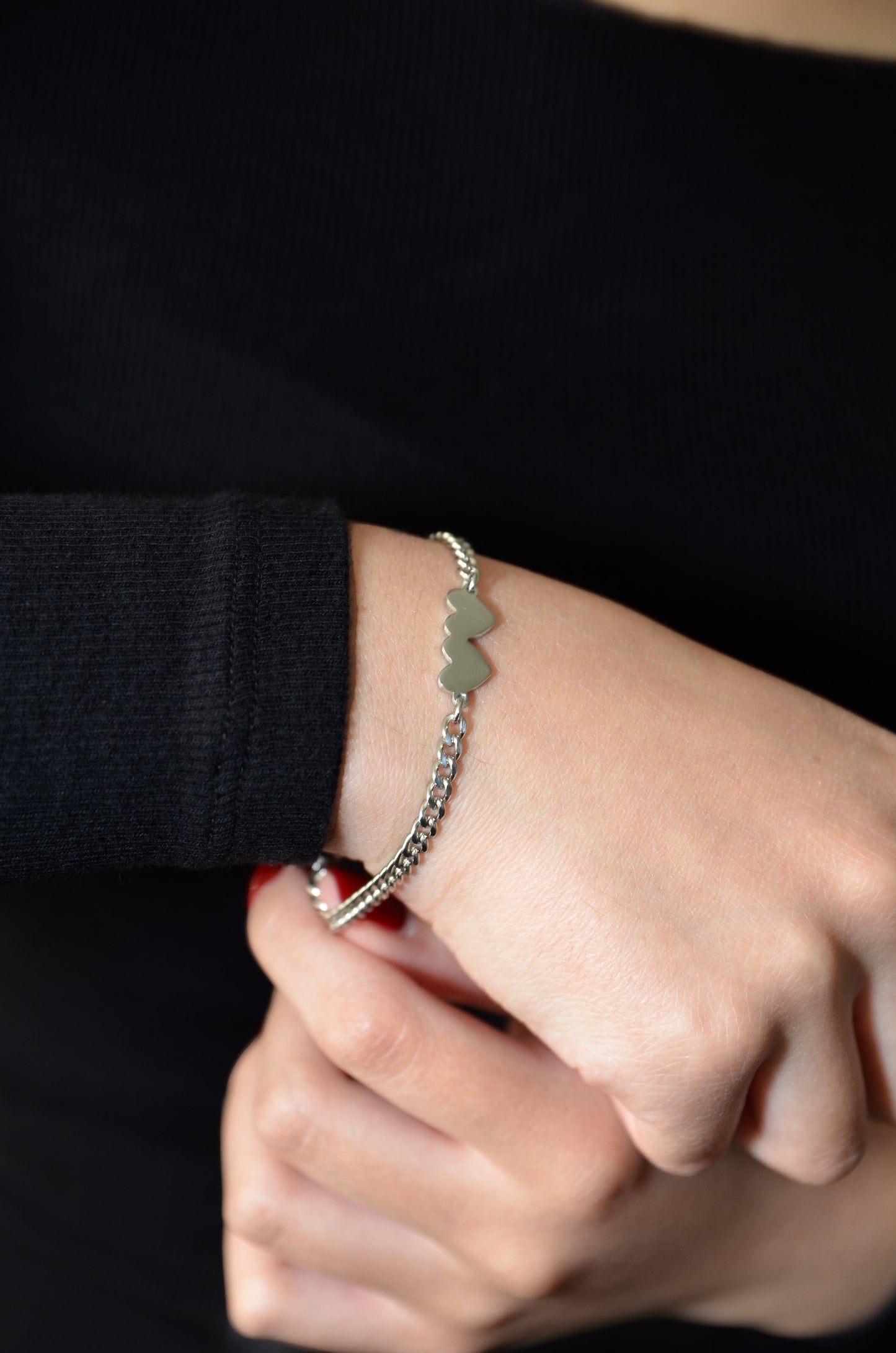 Custom Initial Heart Bracelet
