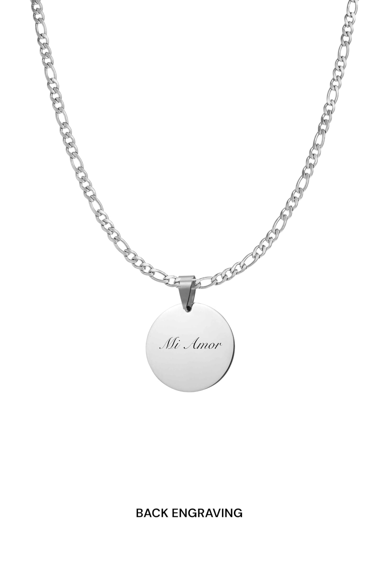 Men's Custom Silver Pendant Necklace - Photo