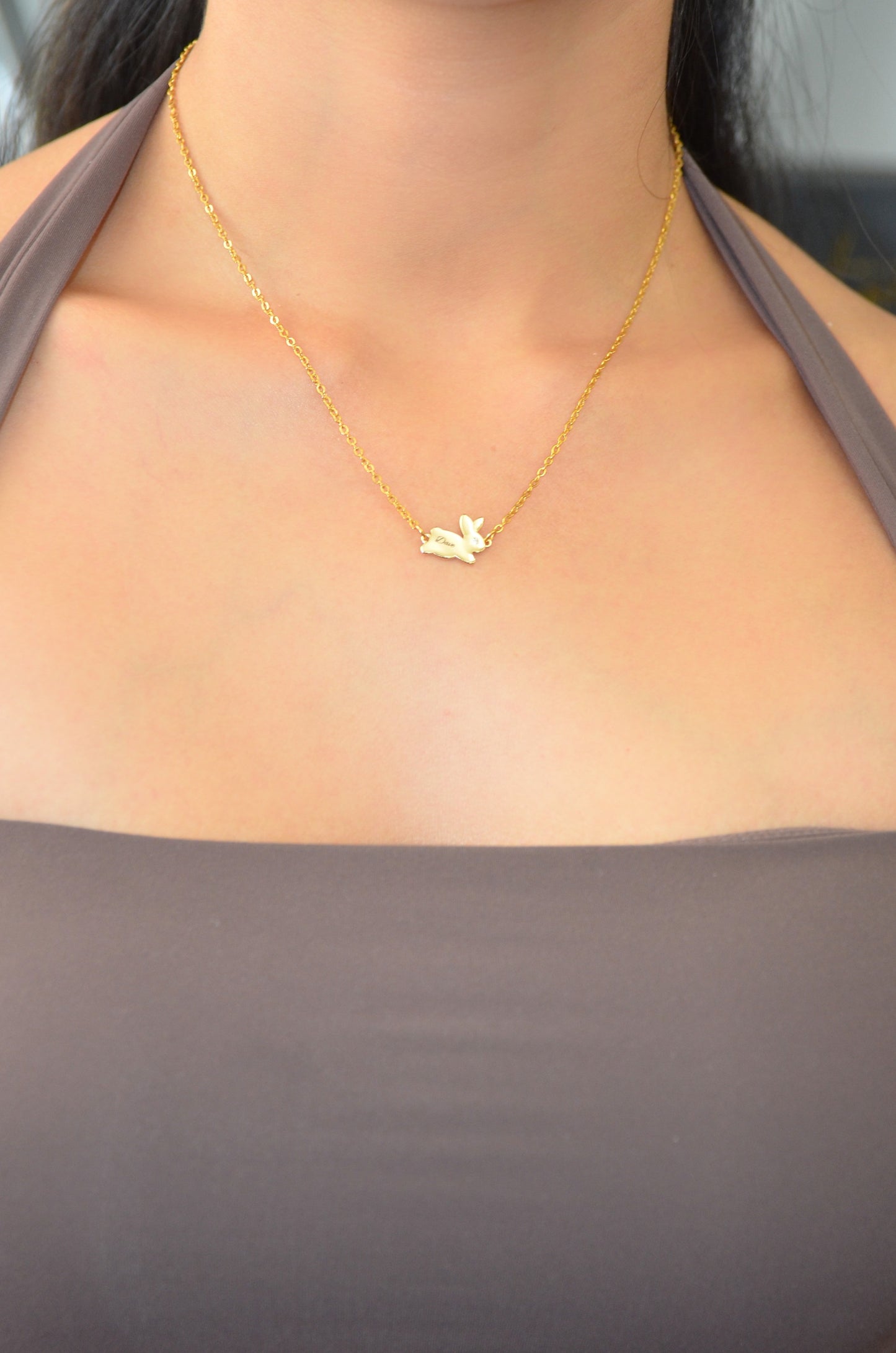 Custom Bunny Necklace-Text