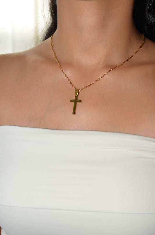 Custom Cross Necklace-Text