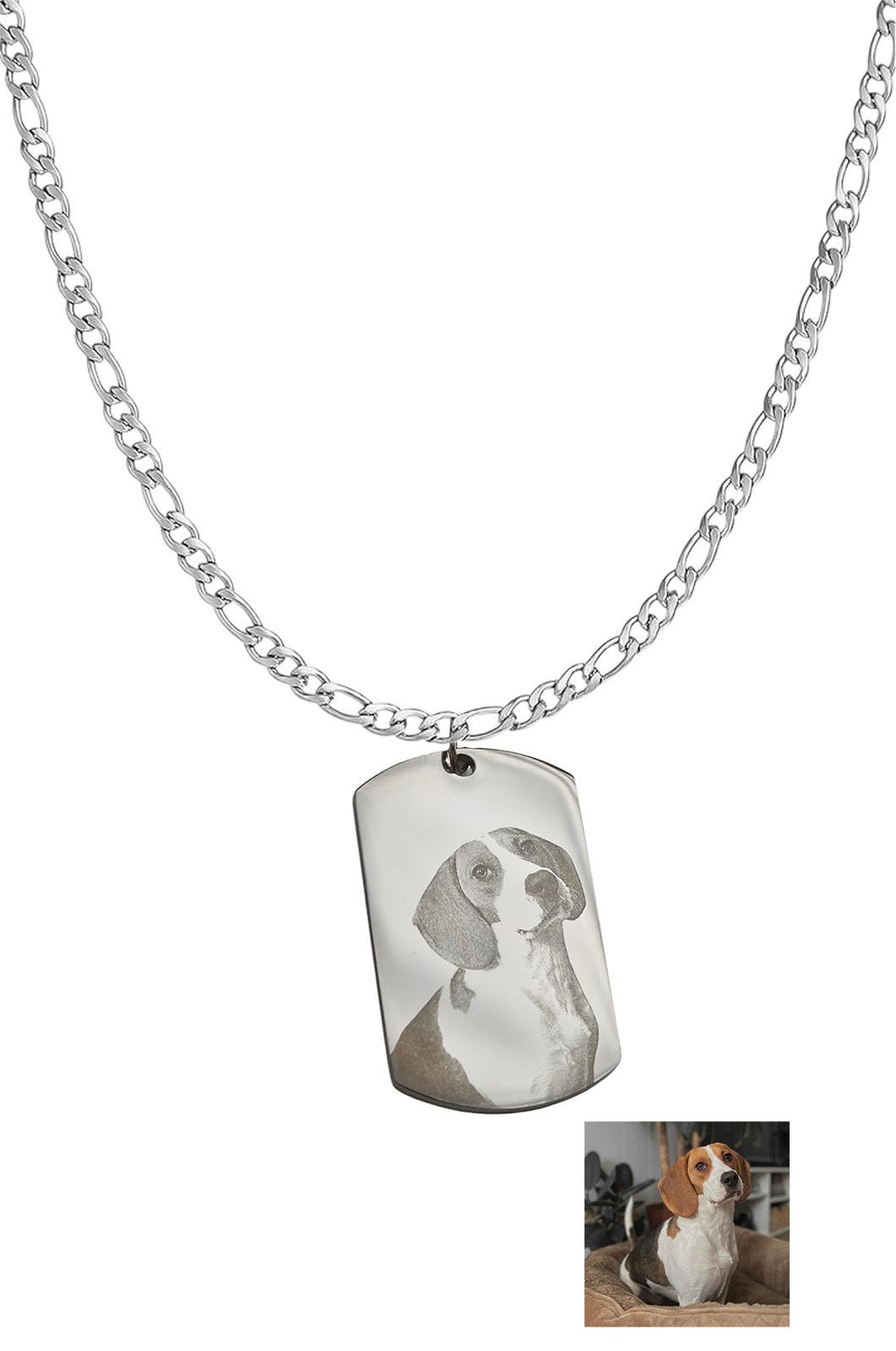 Men's Custom Photo Pendant Necklace - Pet