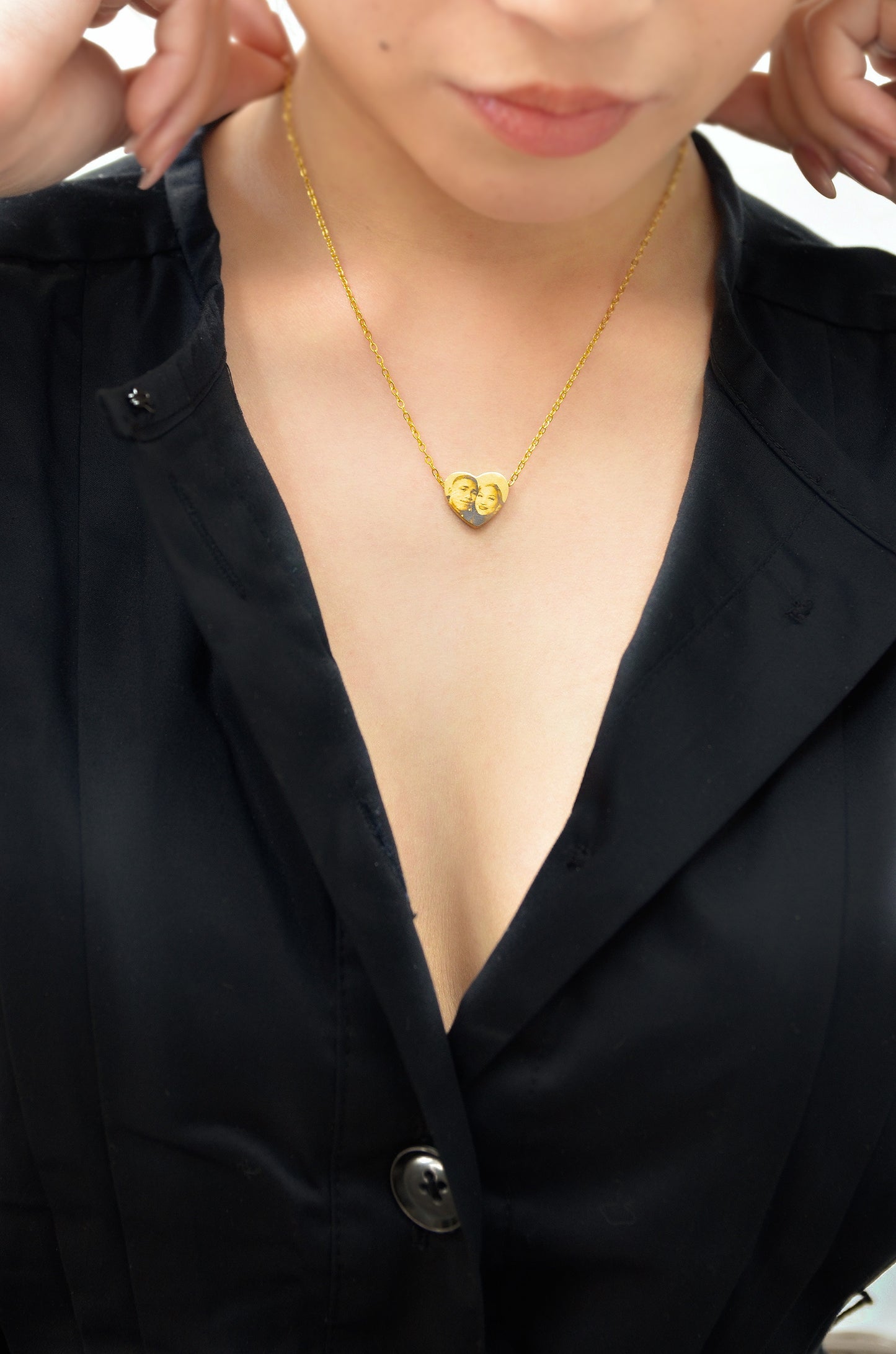 Custom Heart Necklace - Photo