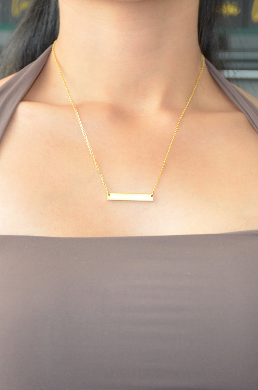 Custom Bar Necklace-Text