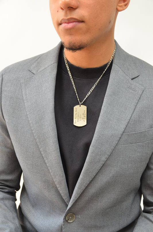Men's Custom Pendant Necklace - Handwriting