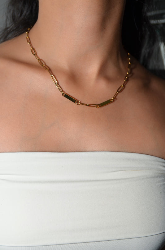 Custom Paperclip Necklace- Date and Text