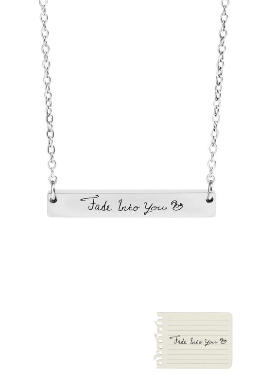 Custom Bar Necklace - Handwriting