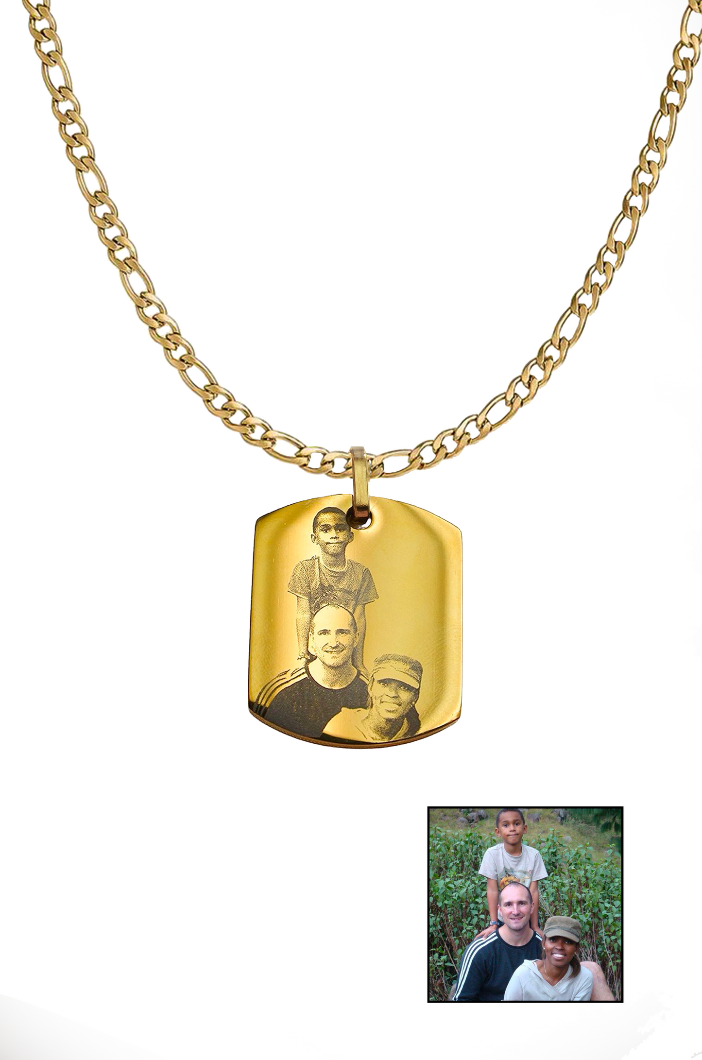 Men's Custom Pendant Necklace - Photo