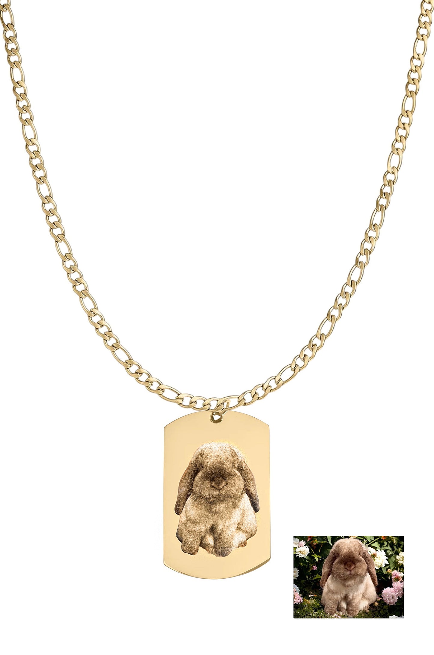 Men's Custom Photo Pendant Necklace - Pet