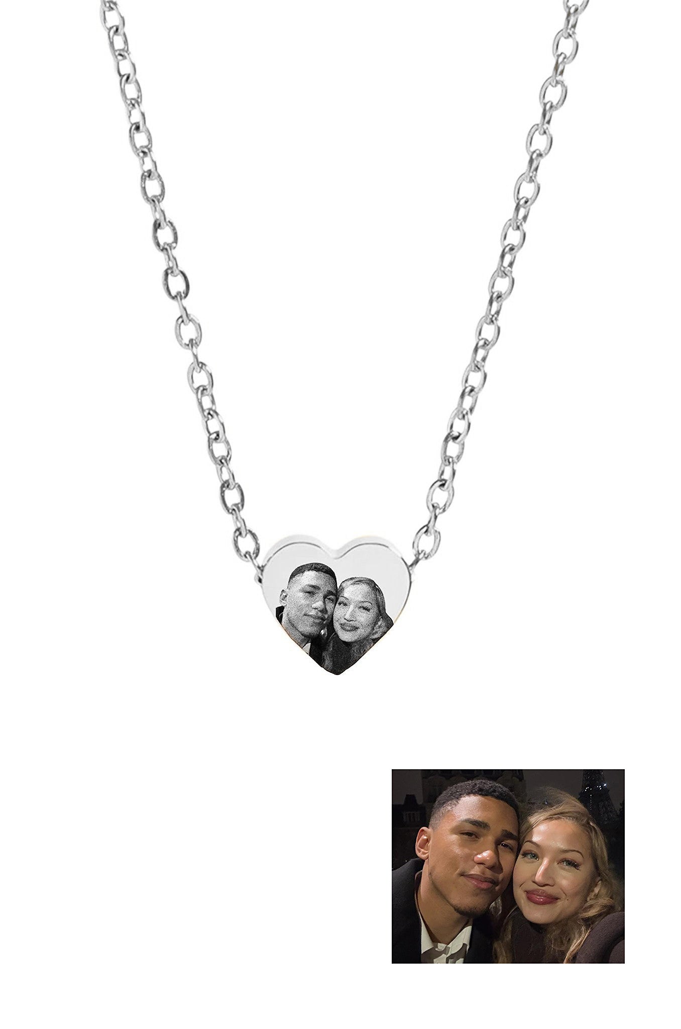 Custom Heart Necklace - Photo