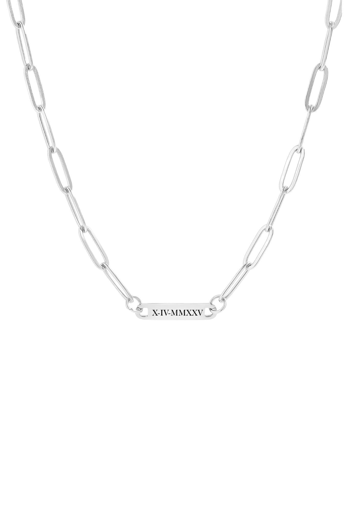 Custom Paperclip Necklace- Date