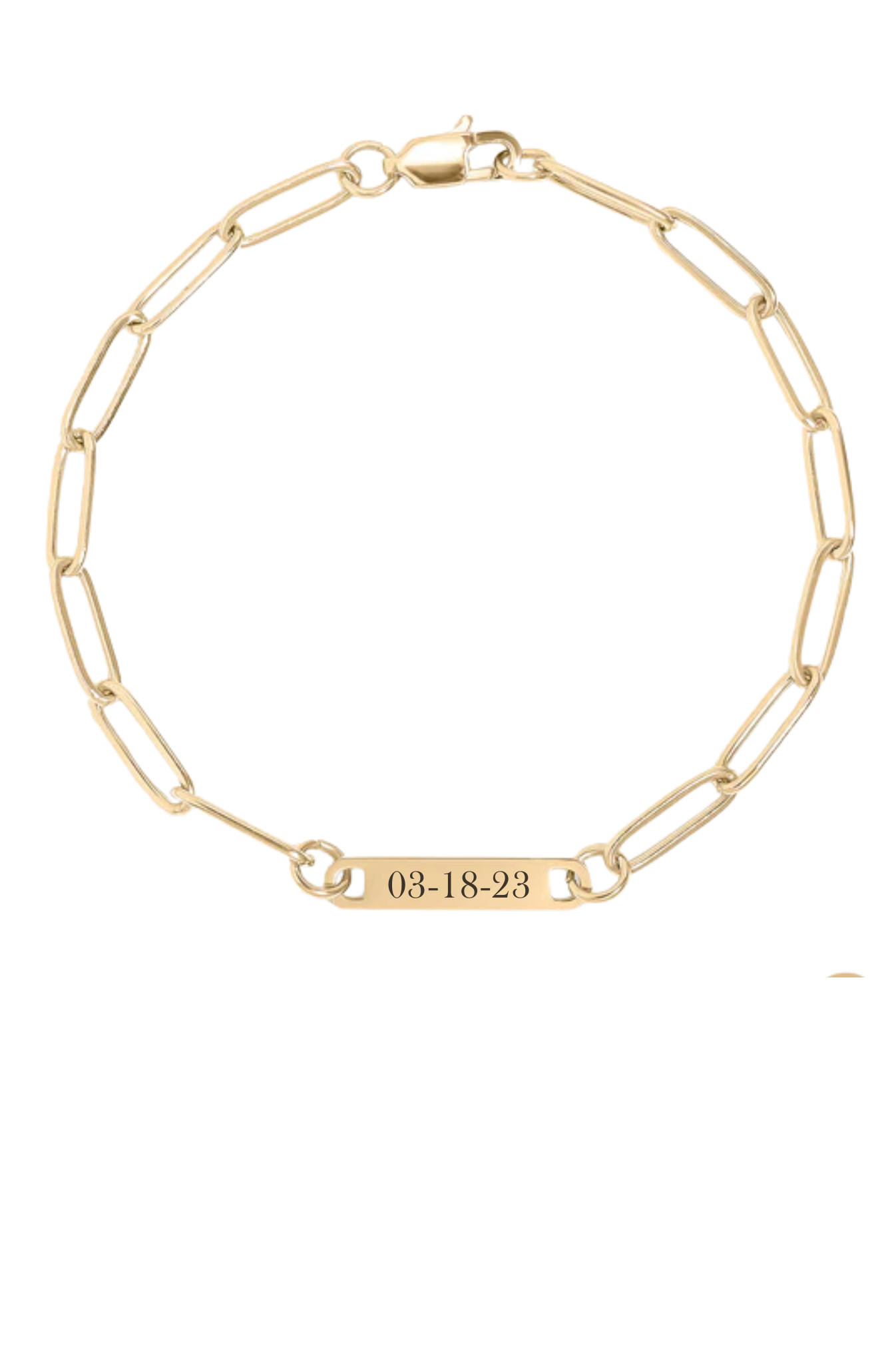 Custom Paperclip Bracelet-Date