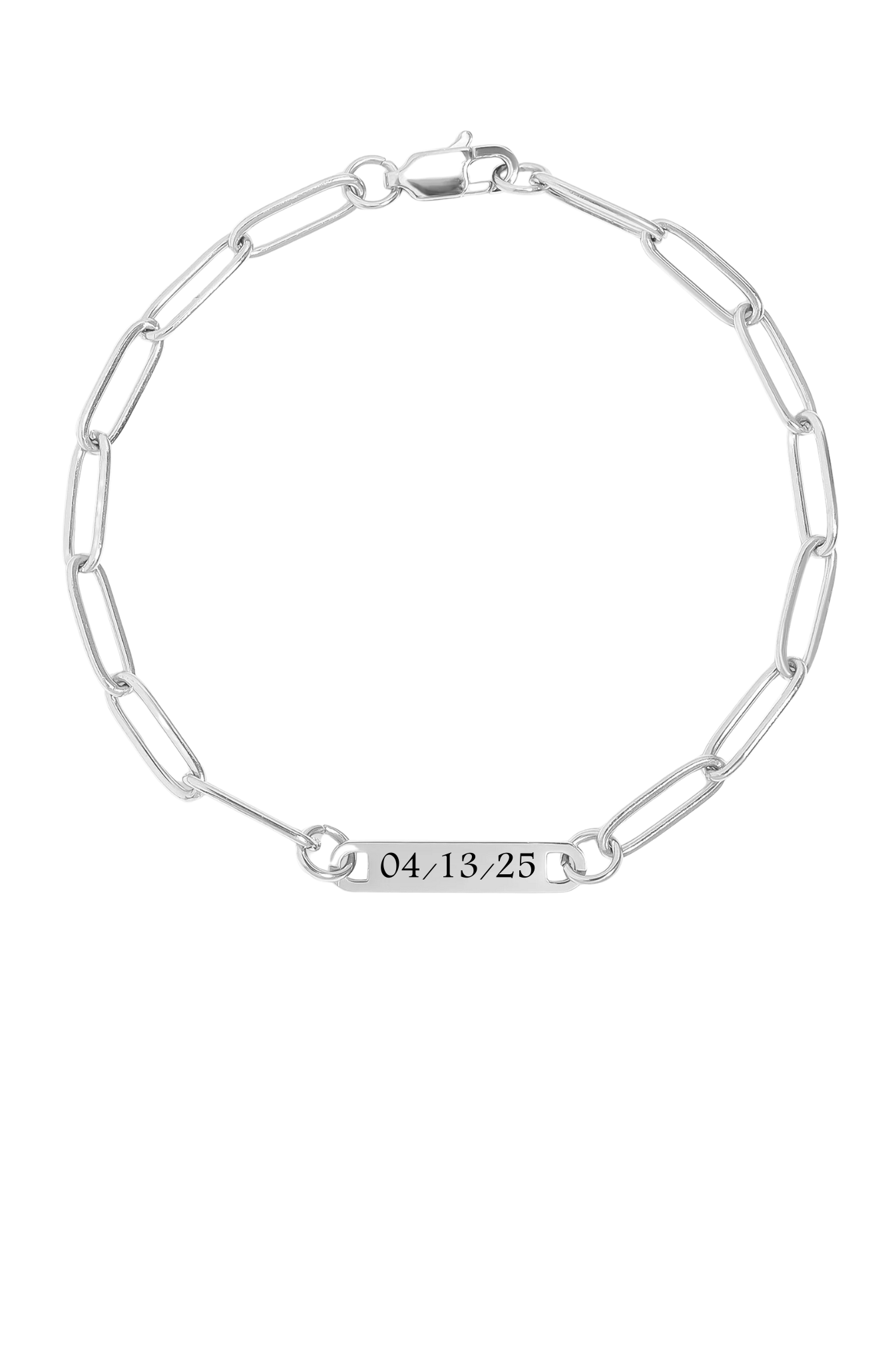Custom Paperclip Bracelet-Date