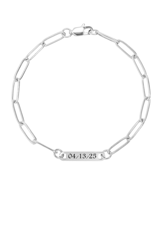 Custom Paperclip Bracelet-Date