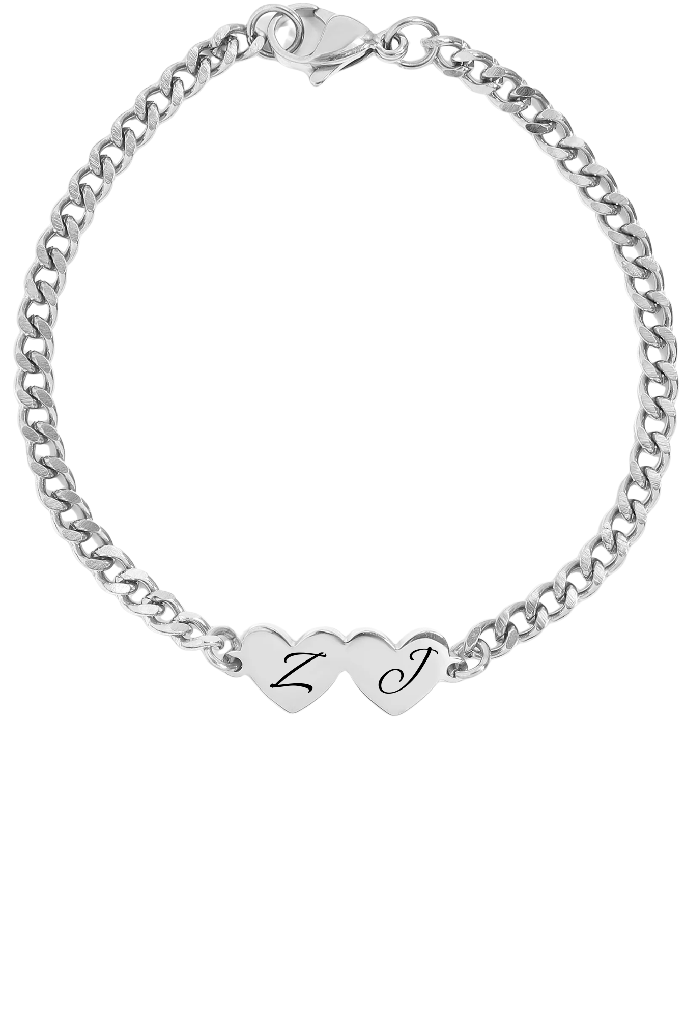 Custom Initial Heart Bracelet