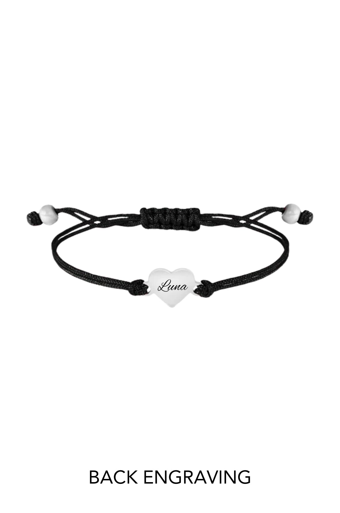 Custom Adjustable Heart Cord Bracelet-Pet