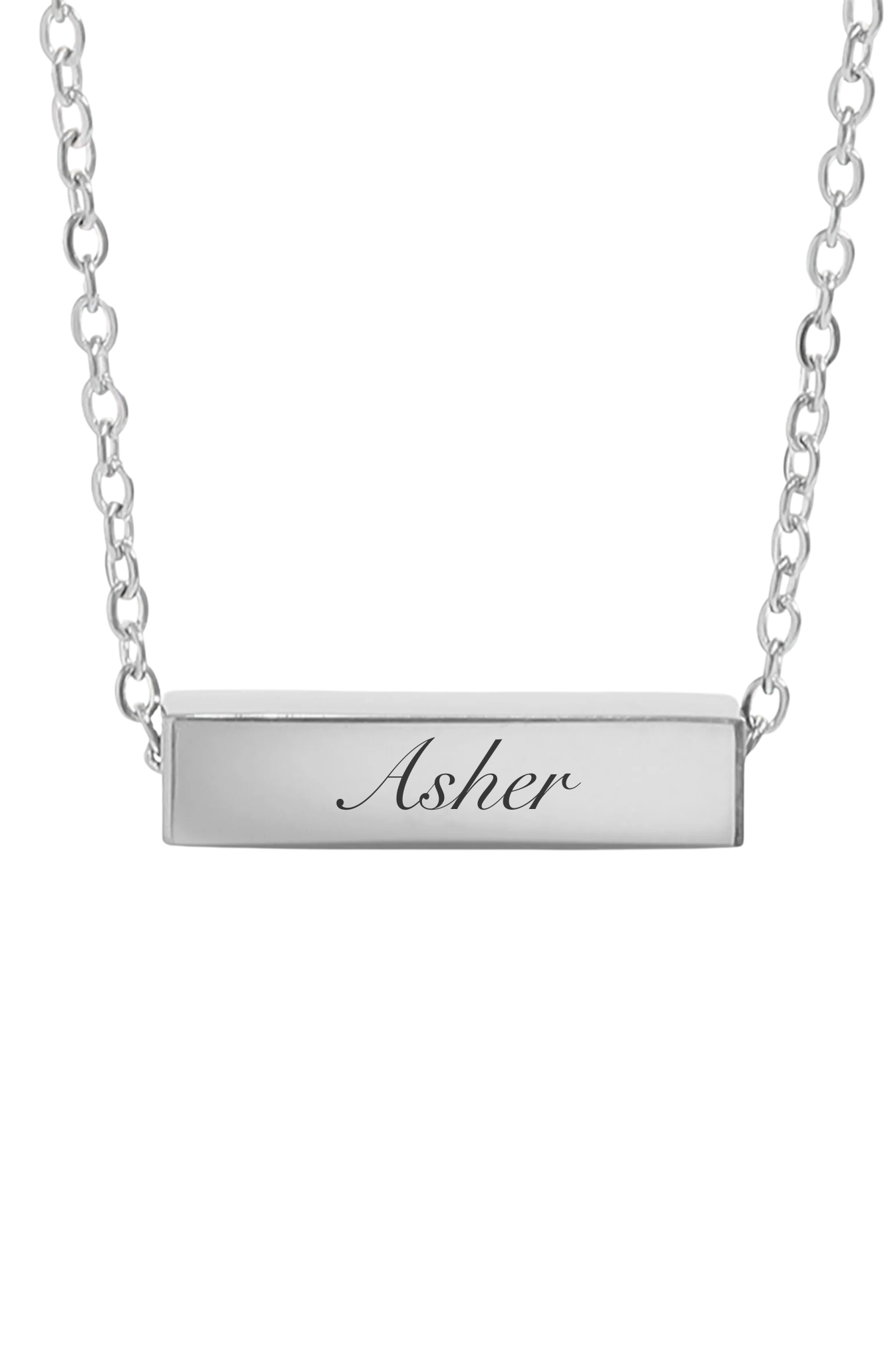 Custom Mini Bar Necklace- Personalize Up to 4 Sides