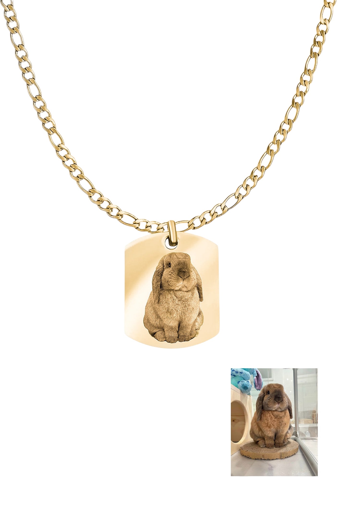 Men's Custom Photo Pendant Necklace - Pet