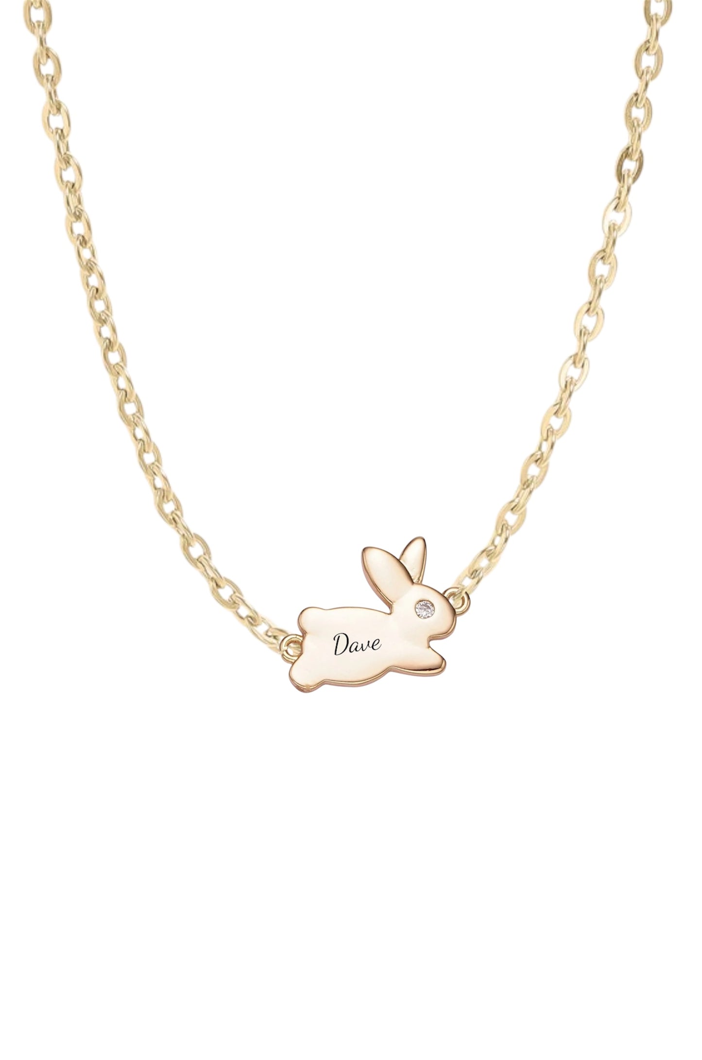 Custom Bunny Necklace-Text