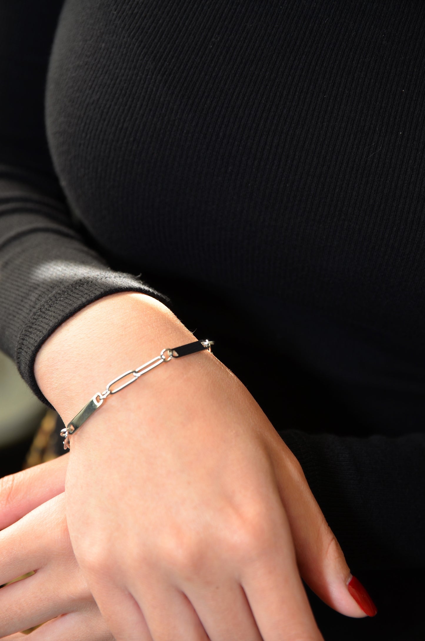 Custom Paperclip Bracelet- Date and Text