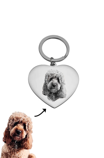 Custom Heart Keychain-Pet