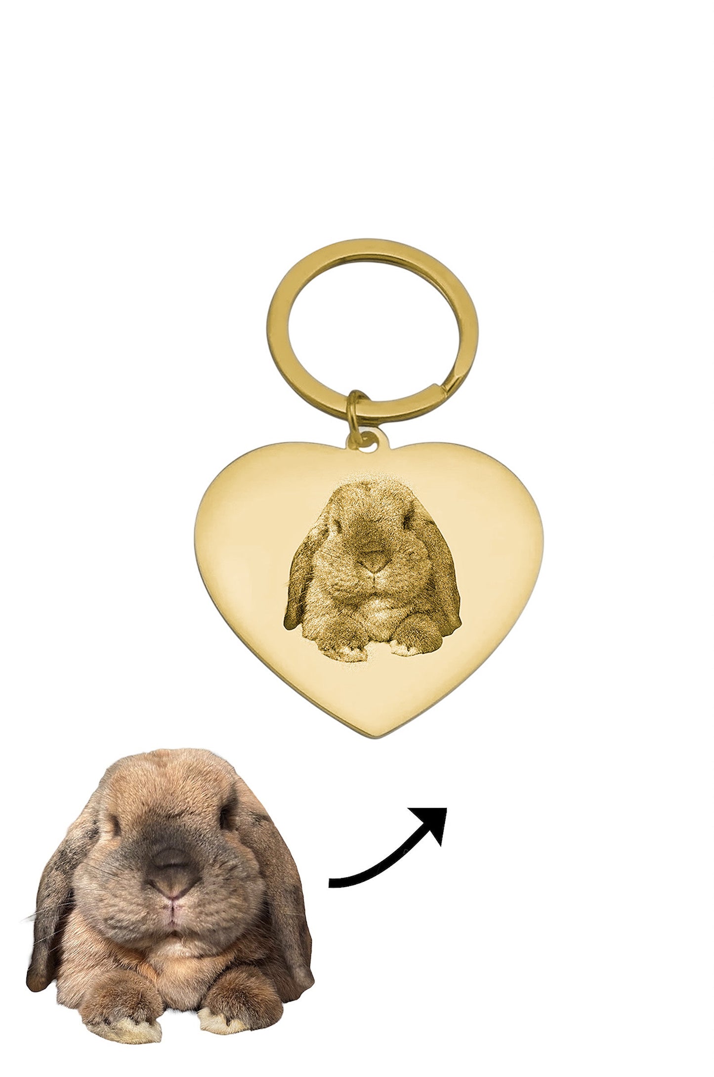 Custom Heart Keychain-Pet