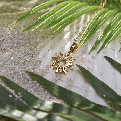 Healing Gold Sun Necklace