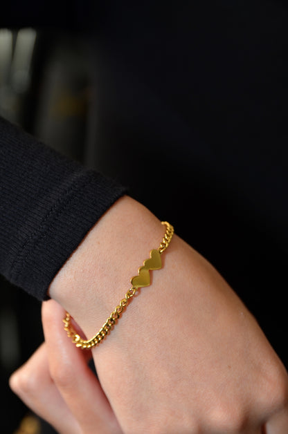 Custom Initial Heart Bracelet