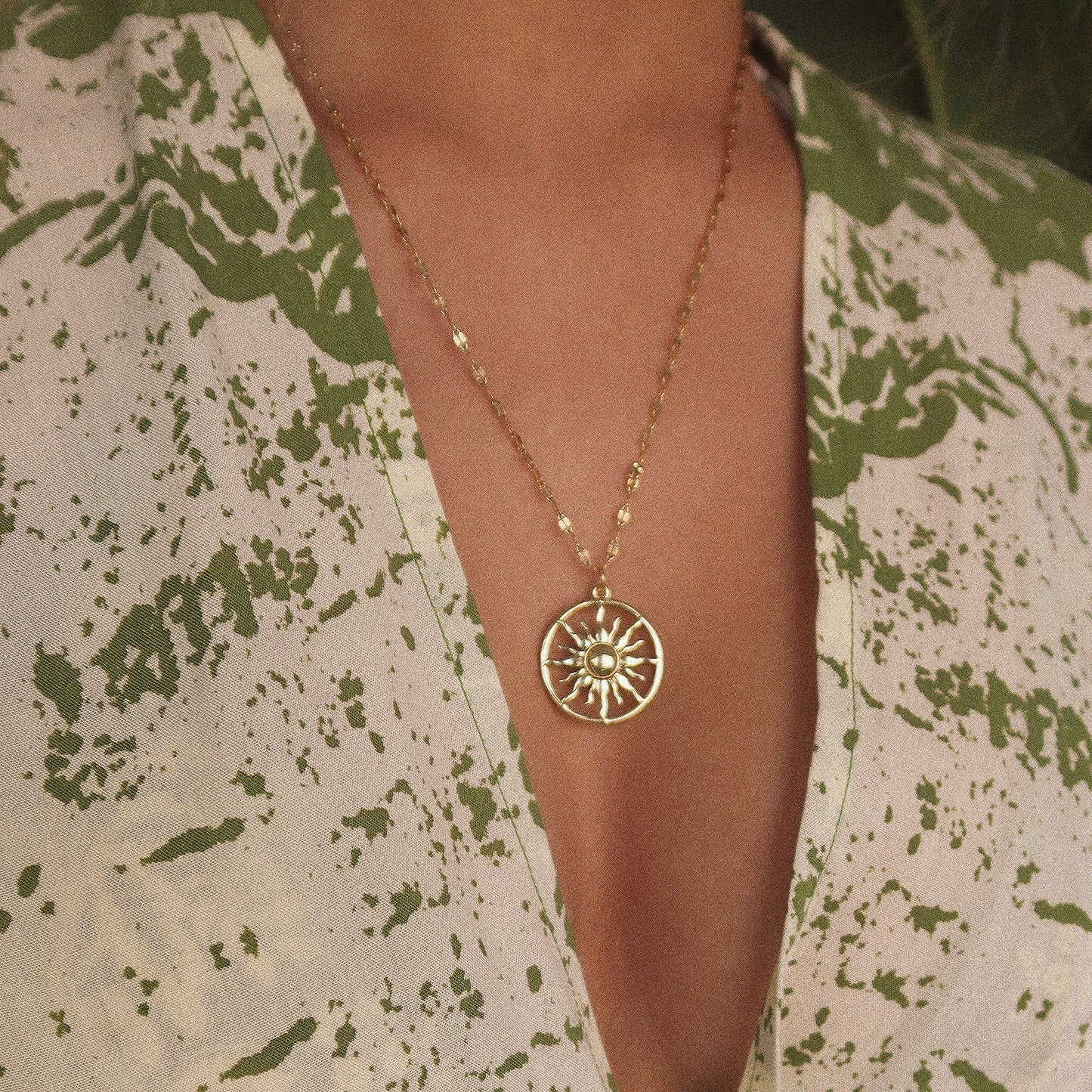 Gold Sun Positive Energy Necklace