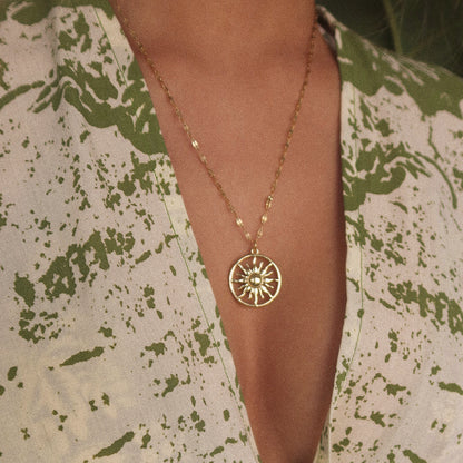 Gold Sun Positive Energy Necklace