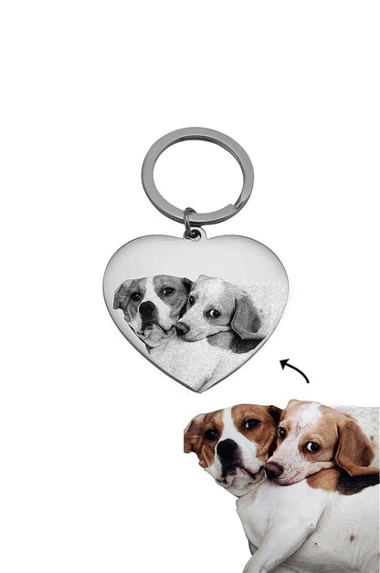 Custom Heart Keychain-Pet