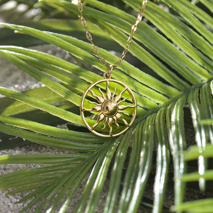 Gold Sun Positive Energy Necklace