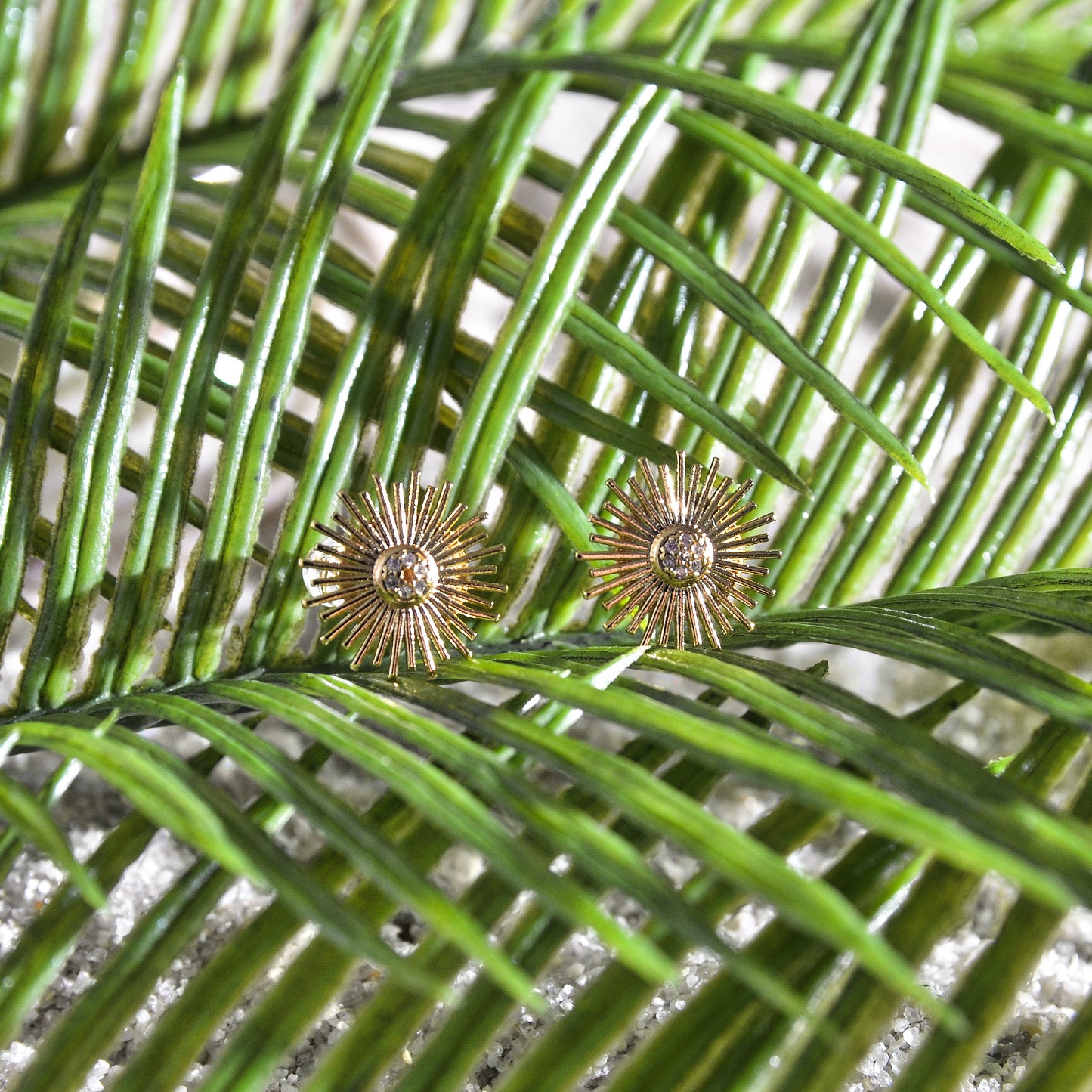 Golden Sunburst Earrings