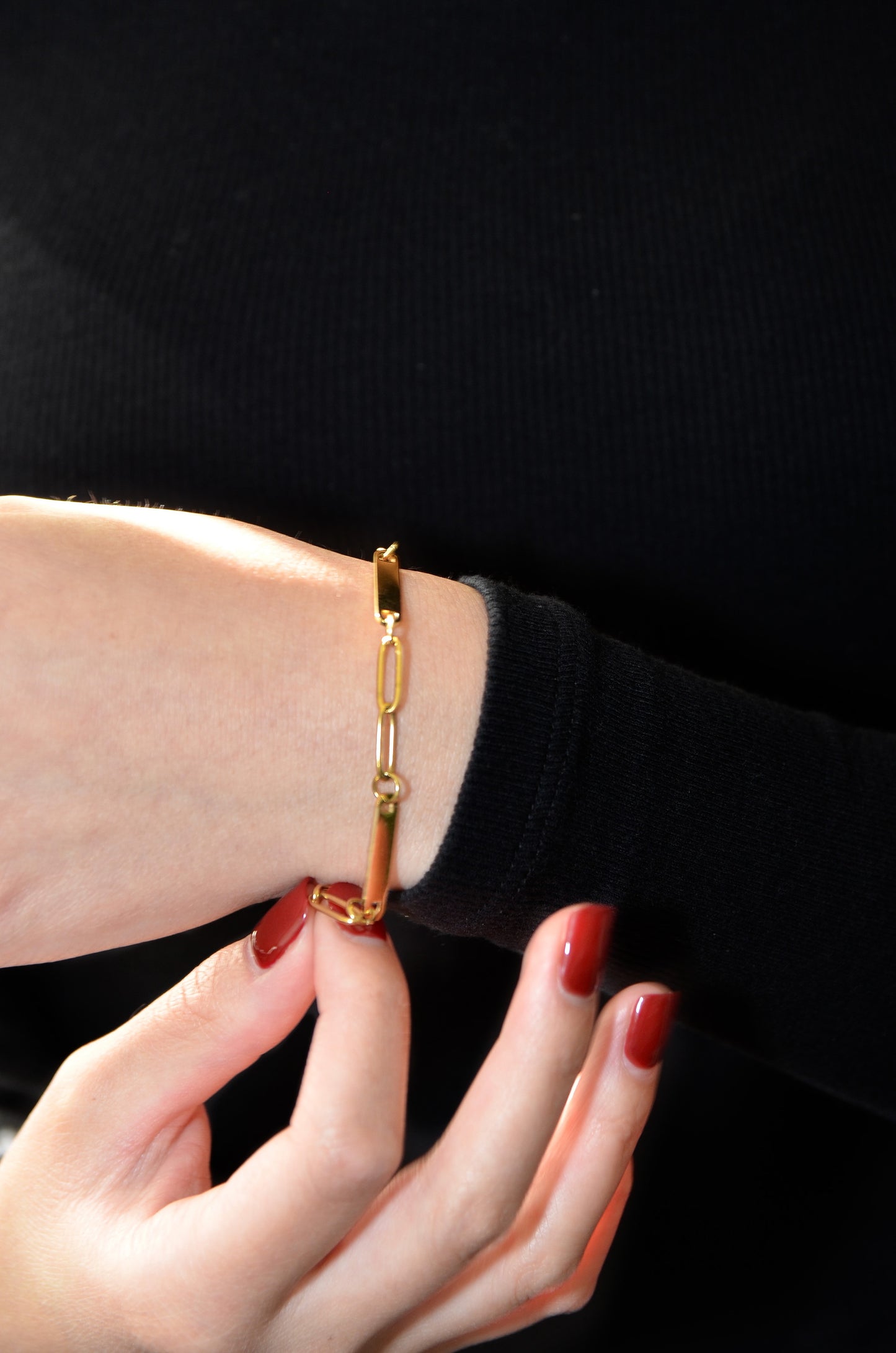 Custom Paperclip Bracelet- Date and Text