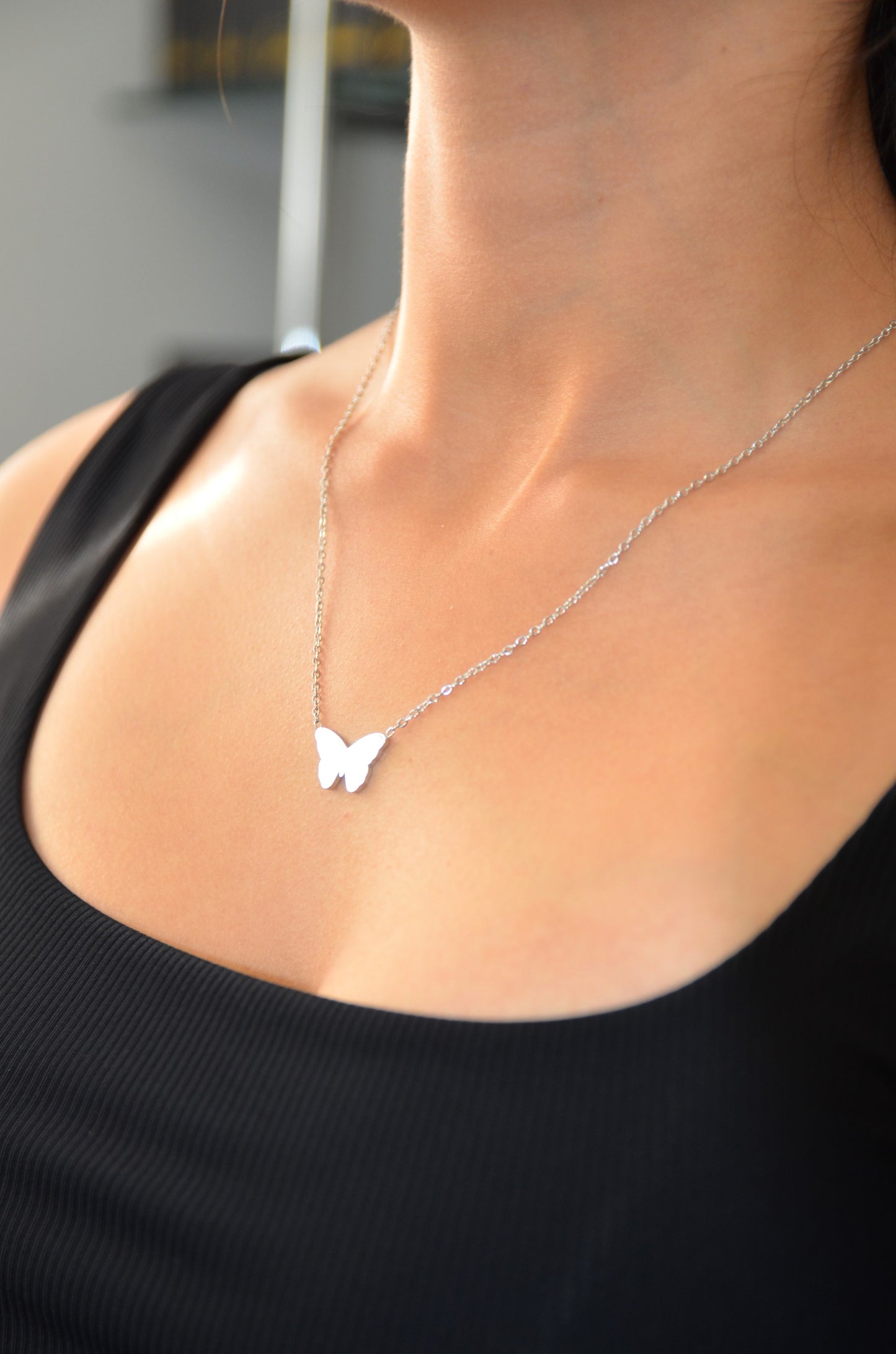 Custom Butterfly Necklace- Text