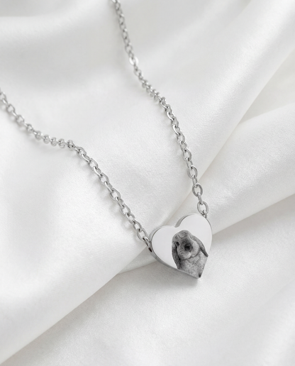 CUSTOM PET FACE HEART NECKLACE