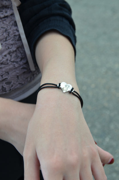 Custom Adjustable Heart Cord Bracelet-Pet