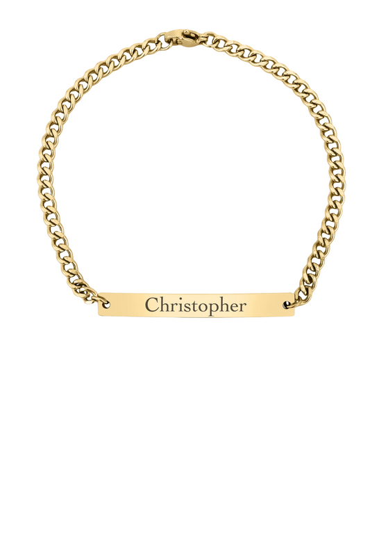 Custom Bar Bracelet -Text
