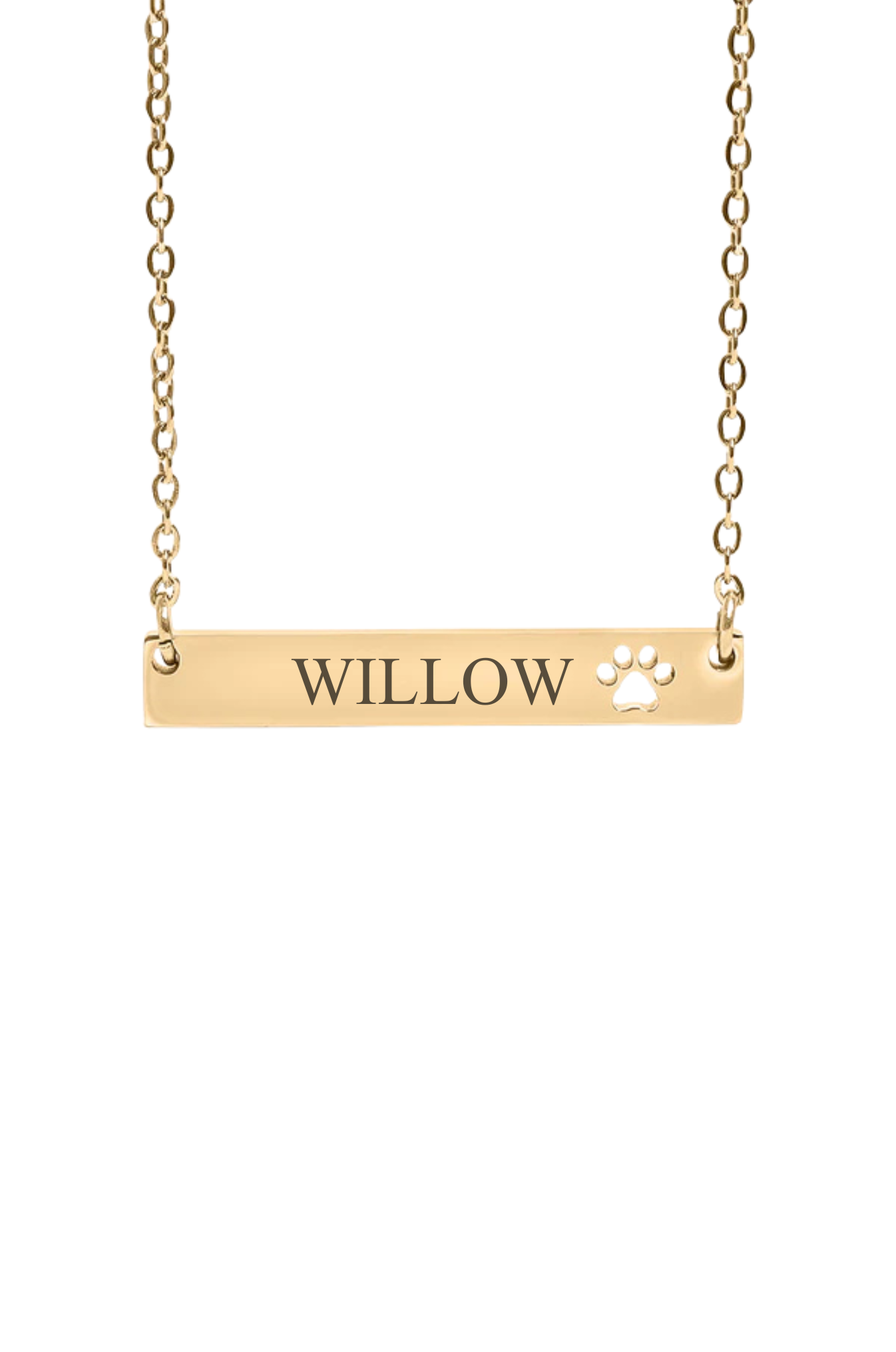 Paw Print Cutout Necklace-Pet
