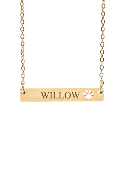 Paw Print Cutout Necklace-Pet