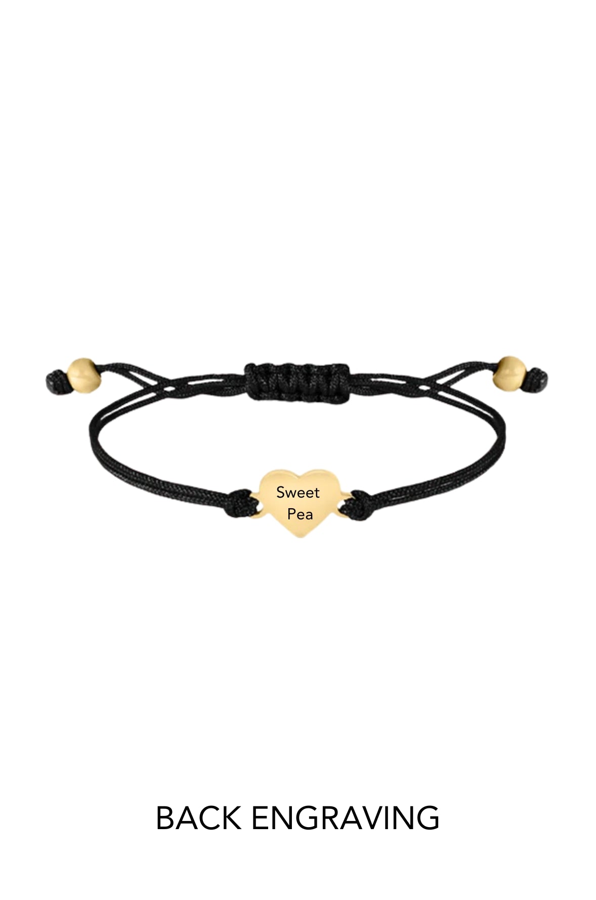 Custom Adjustable Heart Cord Bracelet-Pet