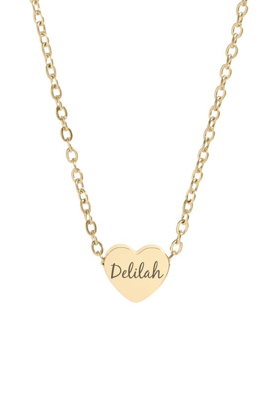 Custom Heart Necklace-Text