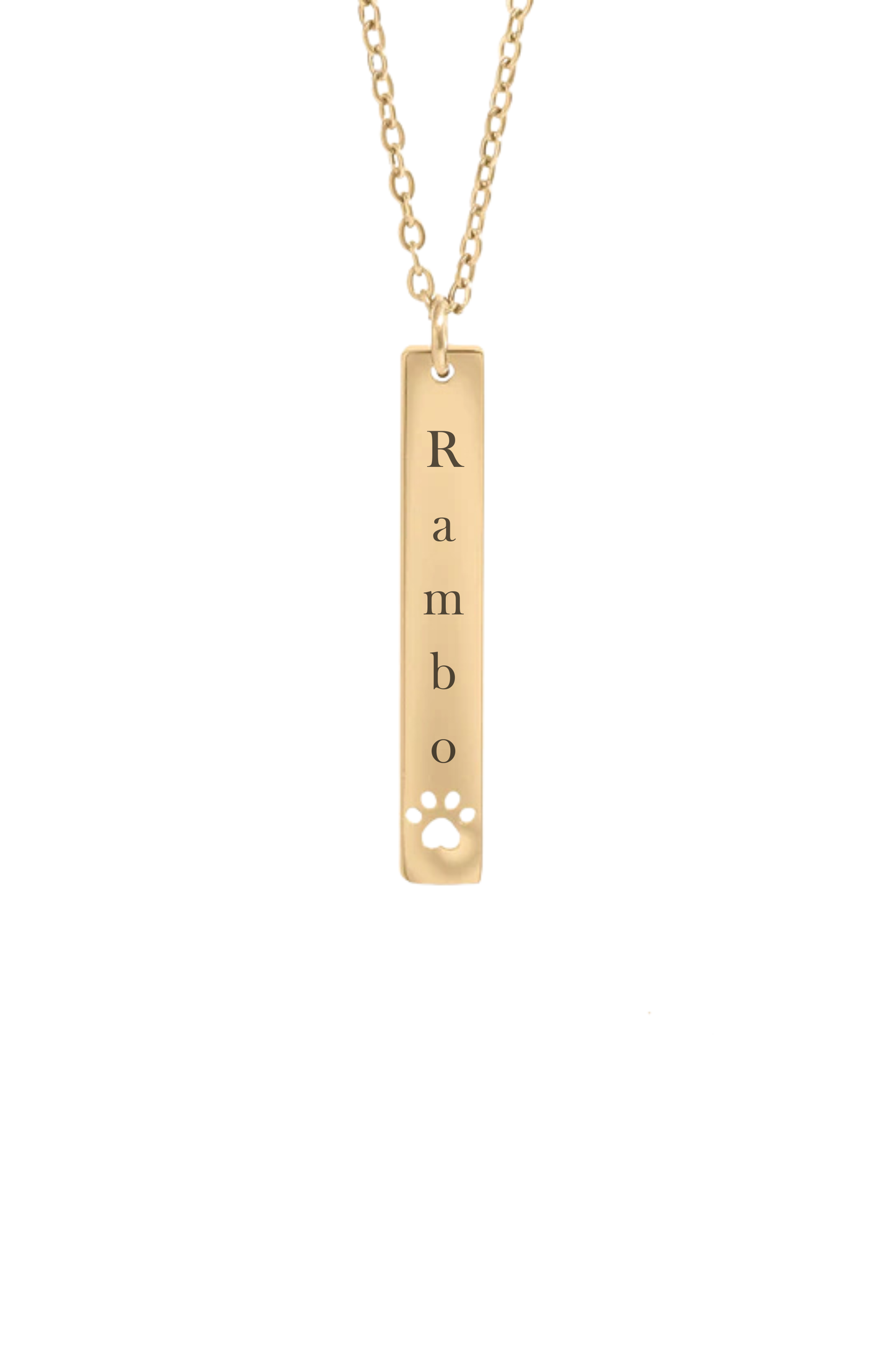 Paw Print Cutout Necklace-Pet