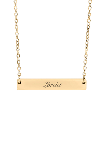 Custom Bar Necklace-Text
