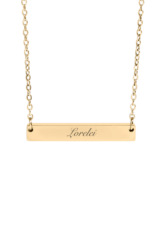Custom Bar Necklace-Text