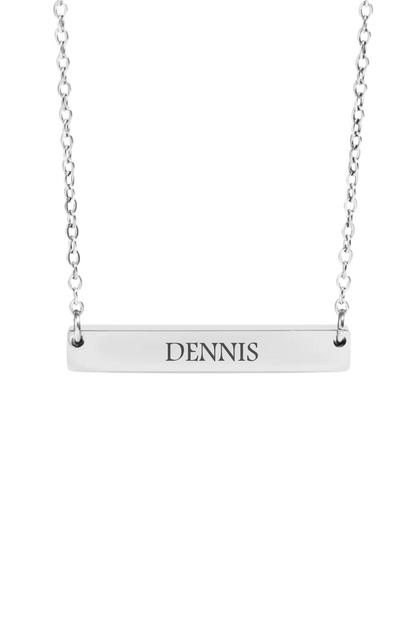 Custom Bar Necklace-Text
