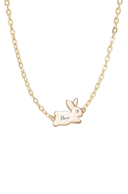Custom Bunny Necklace-Text