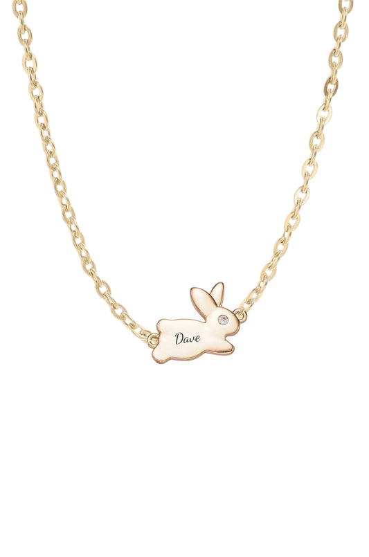 Custom Bunny Necklace-Text